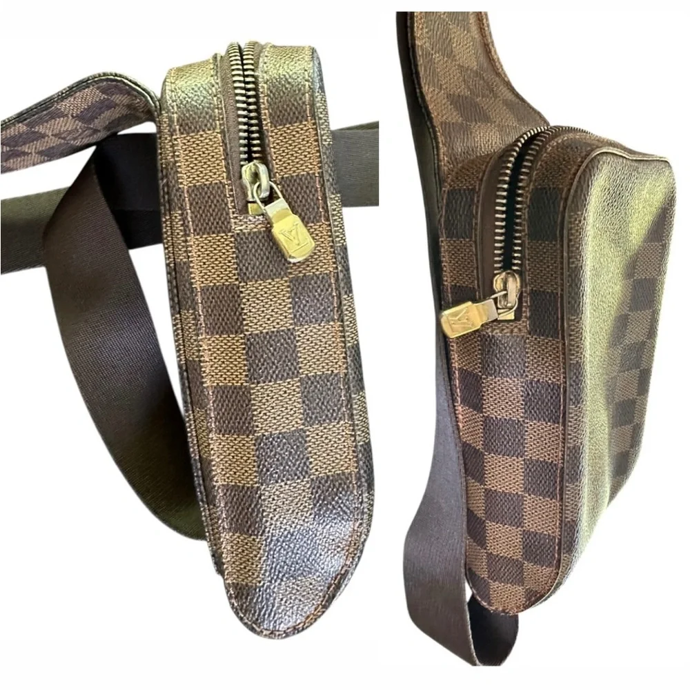Louis Vuitton Damier Ebene Crossbody body Bag Sling waist Bag